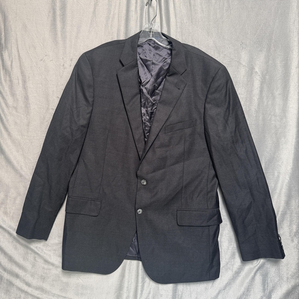Joseph Abboud Blazer Mens 46L Gray‎ 100% Wool Sport Coat Suit Jacket Made USA